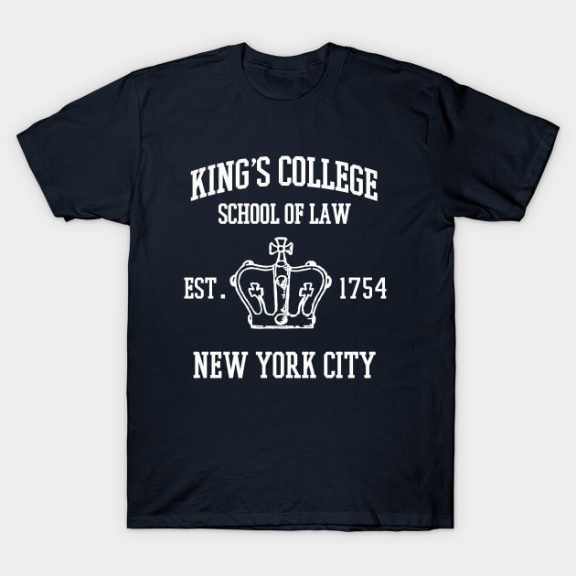 HAMILTON BROADWAY MUSICAL King's College School of Law Est. 1754 Greatest City in the World T-Shirt by YellowDogTees